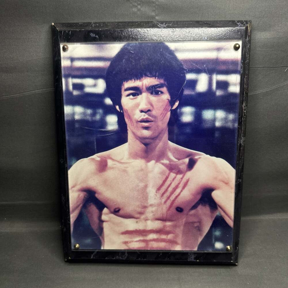 Bruce Lee Framed Pict 10x9 - Iconic Kung Fu Battle Scene - Martial Arts Wall Art